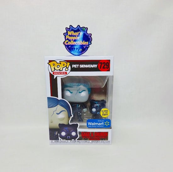 Gage & Church #729 Glow in the Dark Exclusive Funko Pop! With Protector Pet Sematary