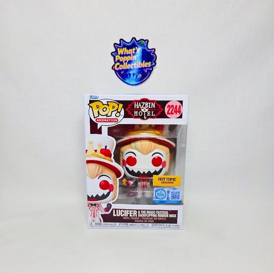 Lucifer & The Magic-Tastical Backflipping Rubber Duck #2244 Exclusive Funko Pop! With Protector Hazbin Hotel