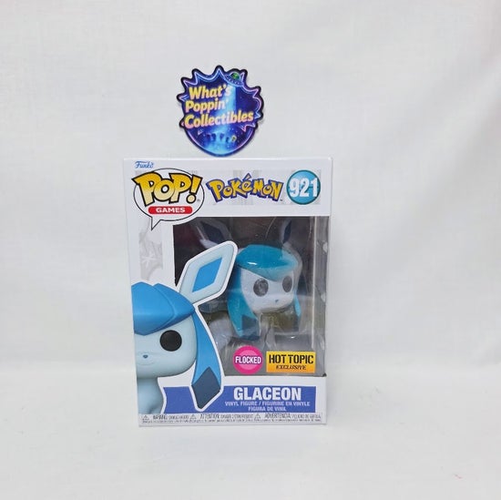 Glaceon #921 Flocked Exclusive Funko Pop! With Protector Pokemon