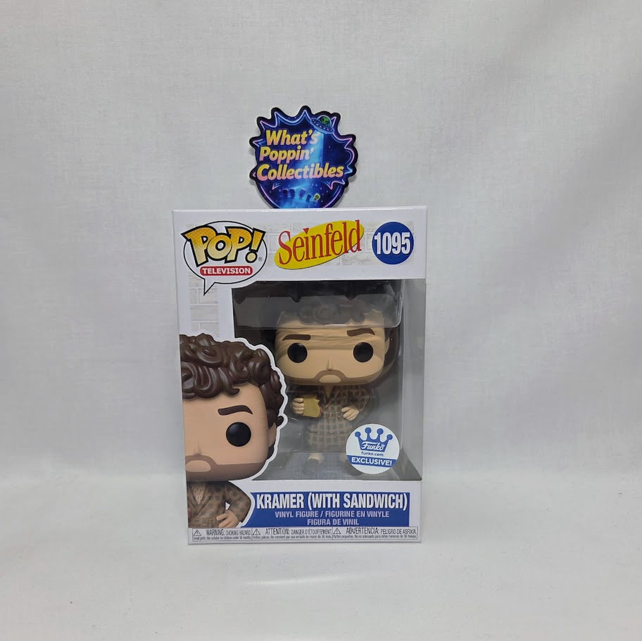 Kramer (With Sandwich) #1095 Exclusive Funko Pop! With Protector Seinfeld