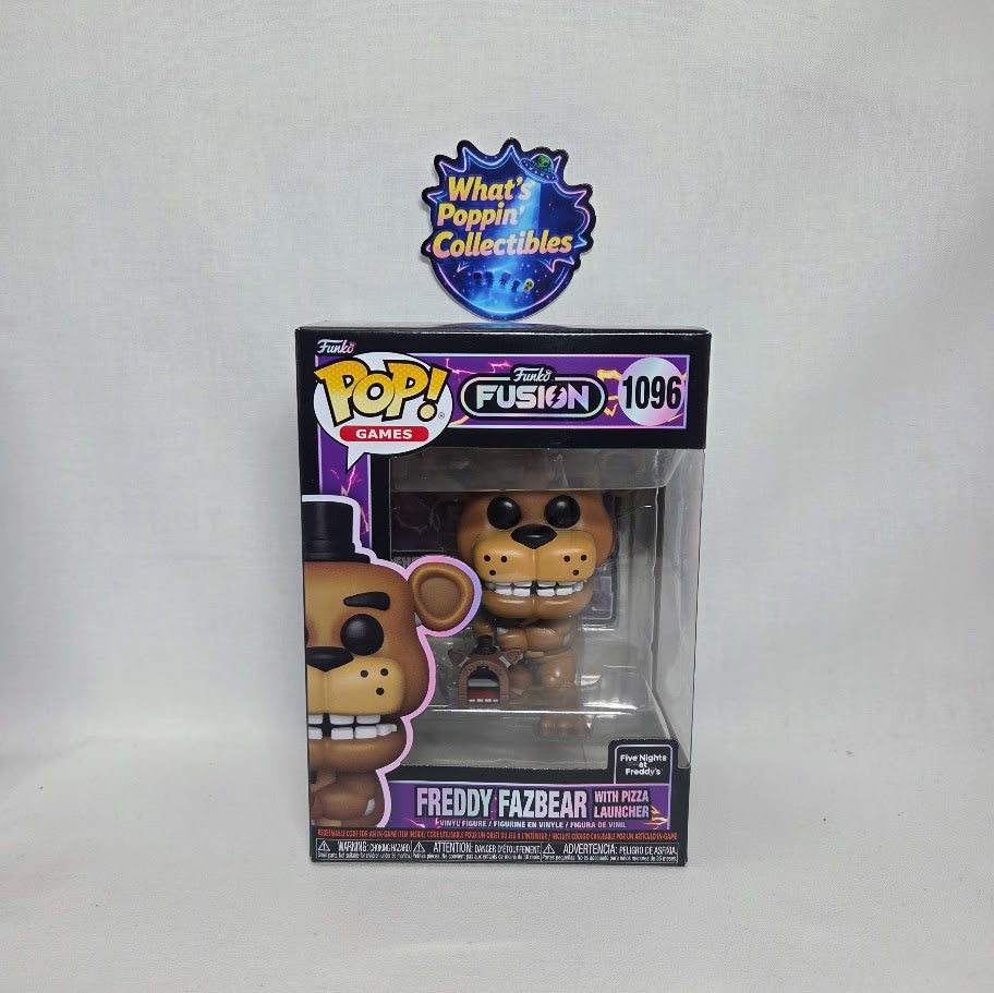 Freddy Fazbear With Pizza Launcher #1096 Funko Pop! With Protector Funko Fusion