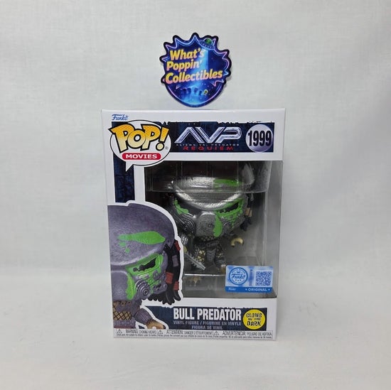 Bull Predator #1999 Exclusive Glow in the Dark Funko Pop! AVP Alien Vs Predator Requiem