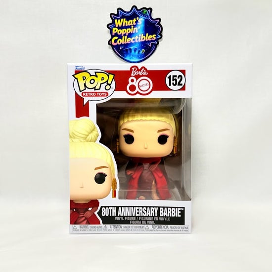 80th Anniversary Barbie #152 Funko Pop! With Protector Mattel Barbie