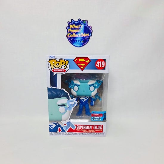 Superman (Blue) #419 Exclusive Funko Pop! With Protector DC Heroes
