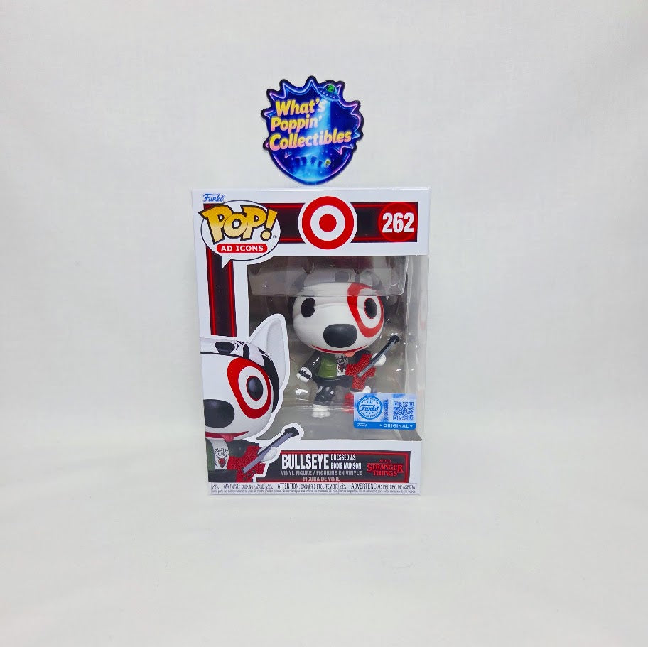 Bullseye Dressed as Eddie Munson #262 Exclusive Funko Pop! With Protector Stranger Things