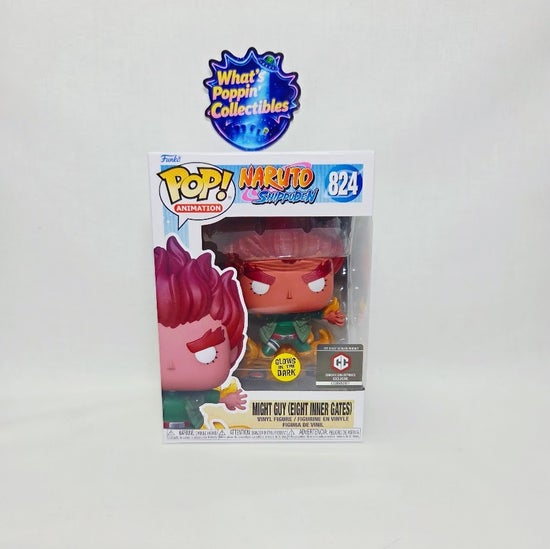 Might Guy (Eight Inner Gates) #824 Glow in the Dark Exclusive Funko Pop! With Protector Naruto Shippuden