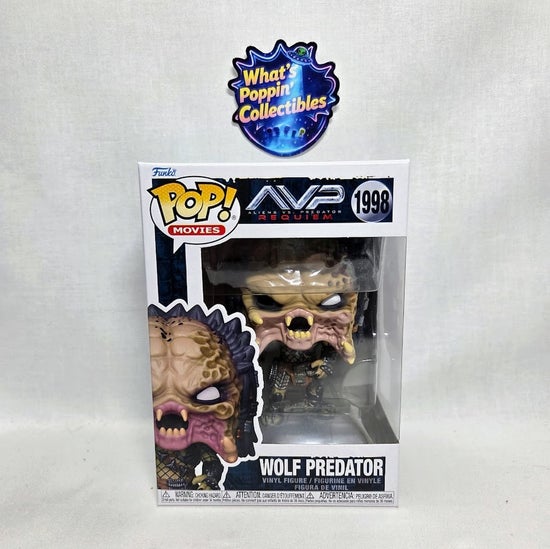 Wolf Predator #1998 Funko Pop! With Protector AVP Alien VS Predator Requiem
